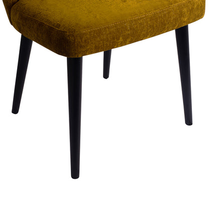 Fiori Yellow 6057 dining chair black wood legs - depauwwonen