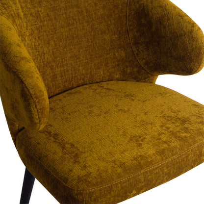 Fiori Yellow 6057 dining chair black wood legs - depauwwonen