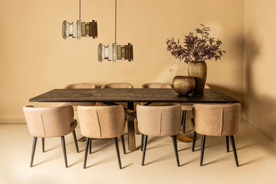 Eetkamerstoel Fiori Leer | Taupe by PTMD