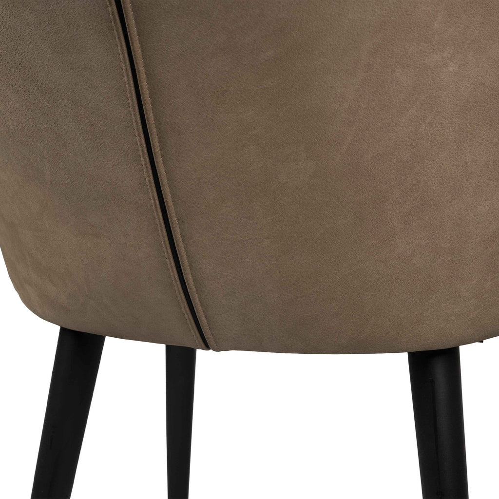 Fiori Taupe terra leather dining chair - depauwwonen