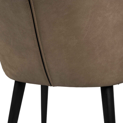 Fiori Taupe terra leather dining chair - depauwwonen