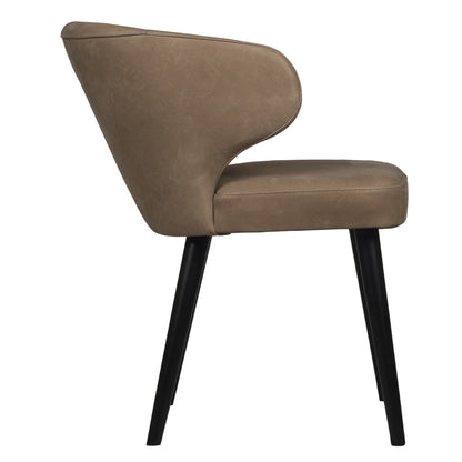 Fiori Taupe terra leather dining chair - depauwwonen