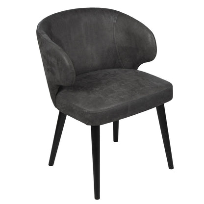 Fiori Anthracite terra leather dining chair - depauwwonen