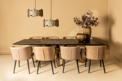 Fiori Anthracite terra leather dining chair - depauwwonen