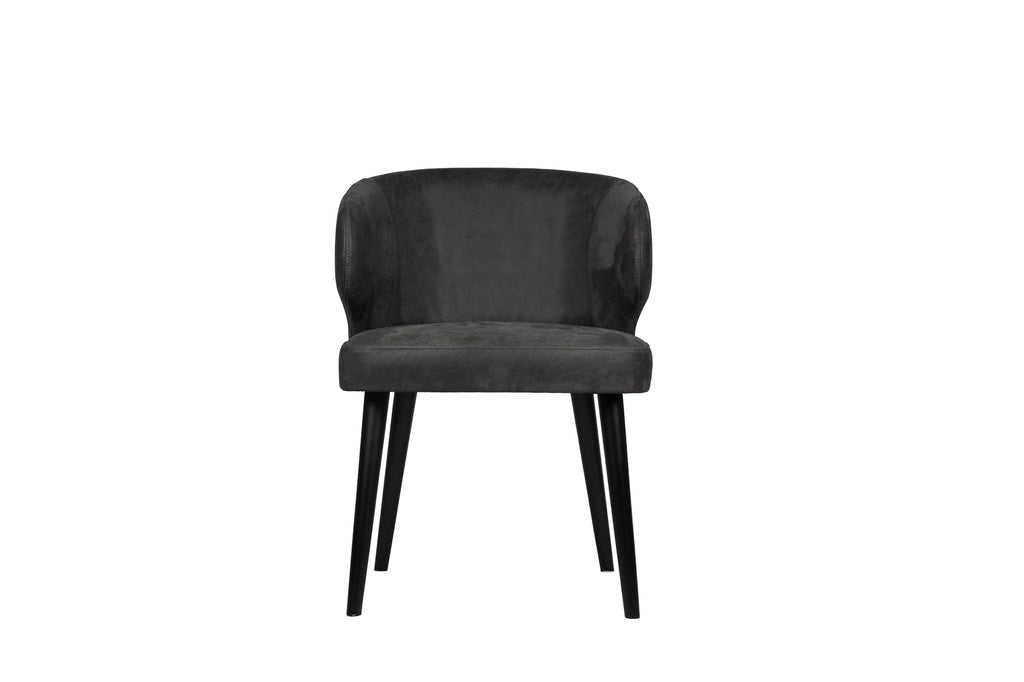 Fiori Anthracite terra leather dining chair - depauwwonen