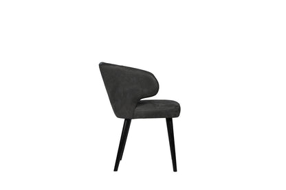 Fiori Anthracite terra leather dining chair - depauwwonen
