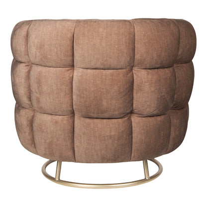 Pluizige roze fauteuil vogue 3 antilope gouden onderstel - depauwwonen