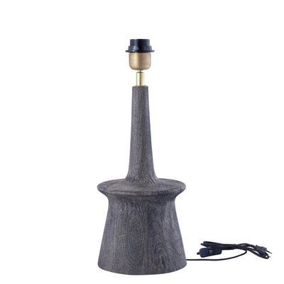 Caelin Grey mangohouten tafellamp smal rond. by PTMD