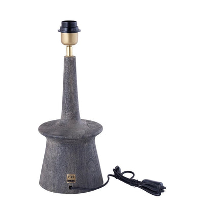 Caelin Grey mangohouten tafellamp smal rond. by PTMD