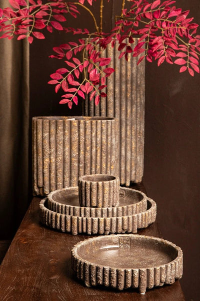 Morganne Cementen Pot Bruin by PTMD