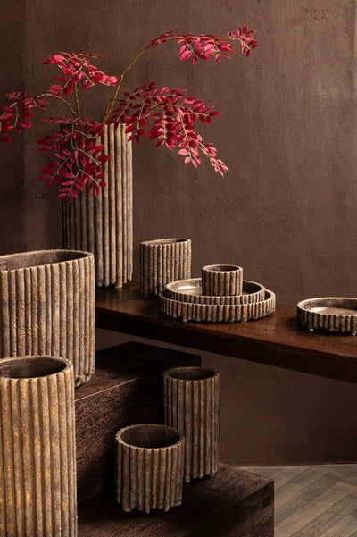 Morganne Cementen Pot Bruin by PTMD