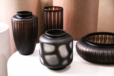 Azize Groene vaas van geslepen glas S by PTMD