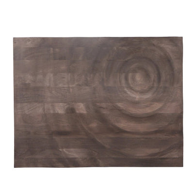 Mattin Brown mangohouten cirkel wandpaneel rechthoekig by PTMD