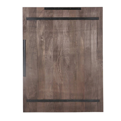 Mattin Brown mangohouten cirkel wandpaneel rechthoekig by PTMD