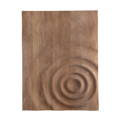 Mattin Natuurlijke mangohouten cirkel wandpaneel rechthoekig - depauwwonen