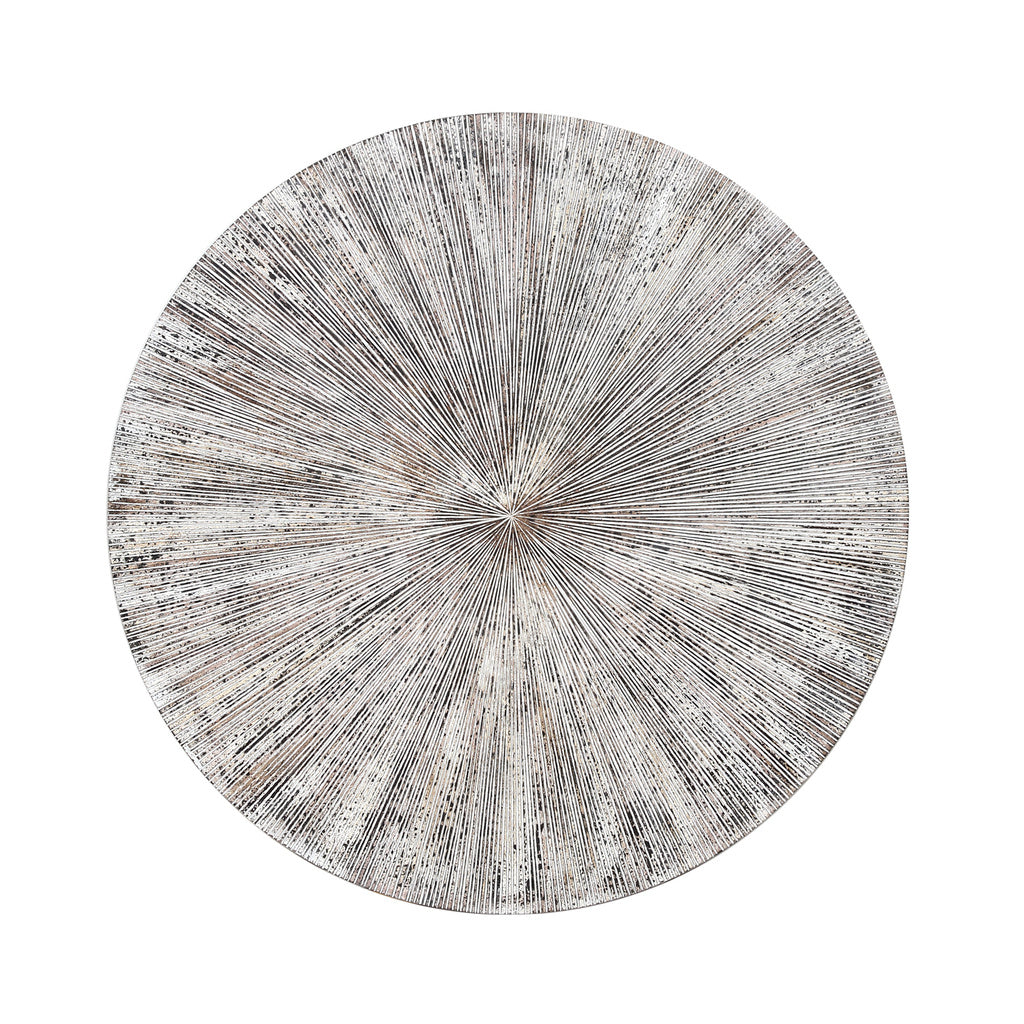 Zapp wit geribbeld wandpaneel rond - L - depauwwonen