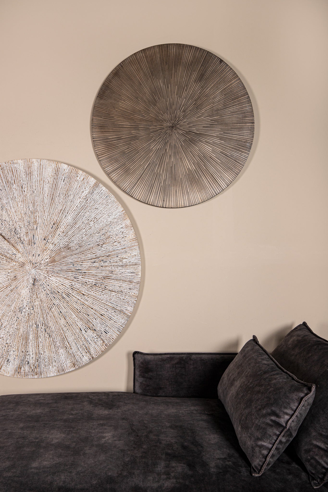 Zapp wit geribbeld wandpaneel rond - L - depauwwonen