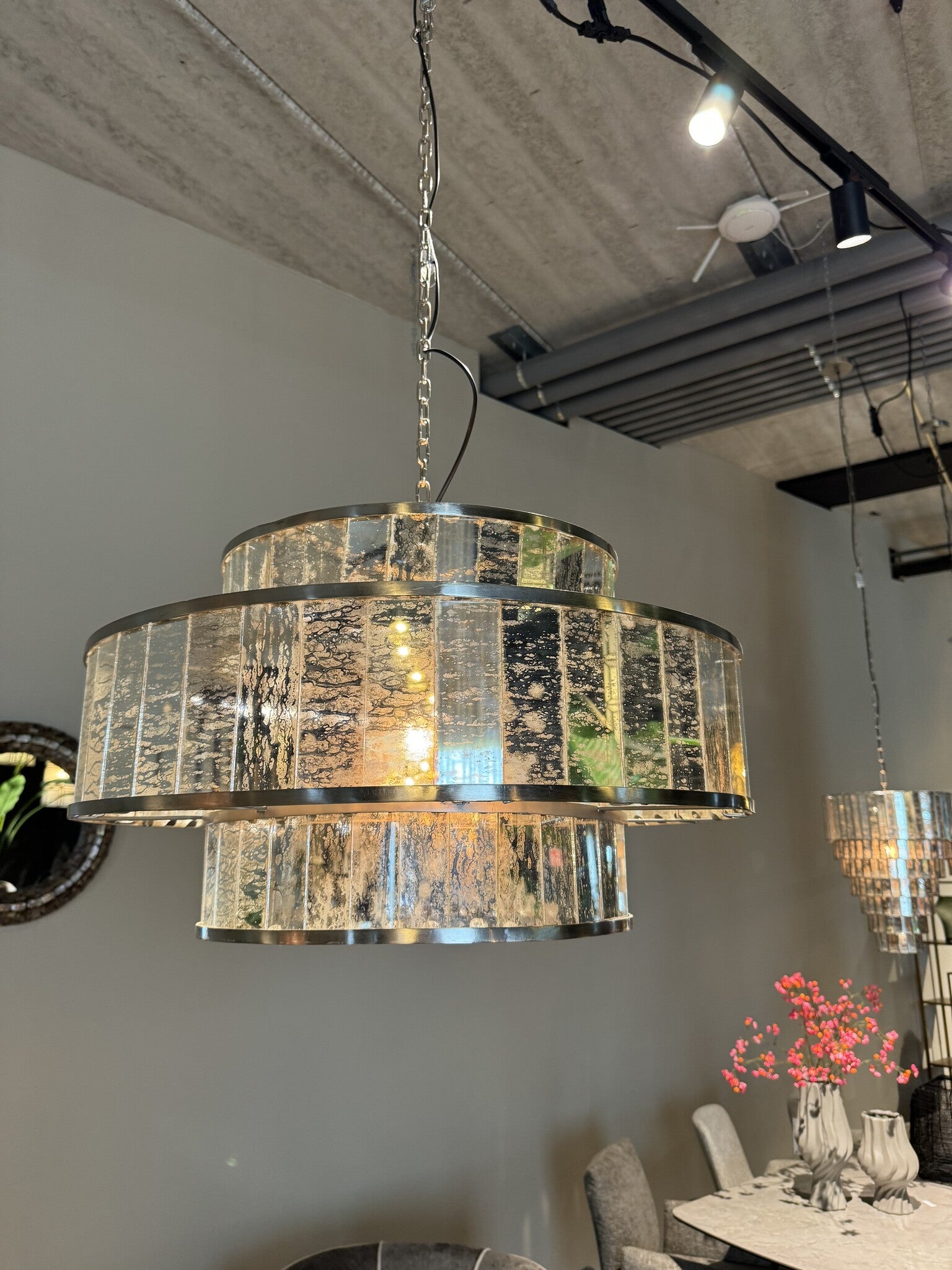 Render Brass ijzeren hanglamp antiek glas - depauwwonen