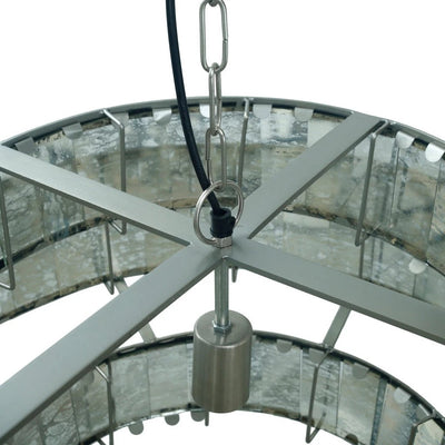 Render Brass ijzeren hanglamp antiek glas by PTMD