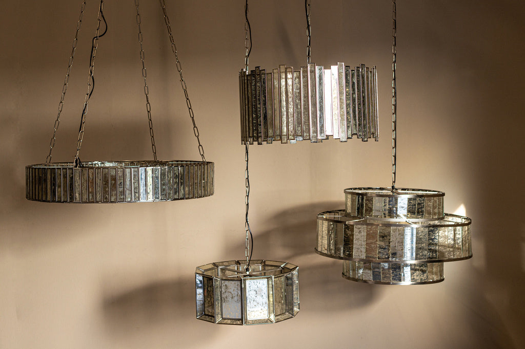 Render Brass ijzeren hanglamp antiek glas - depauwwonen