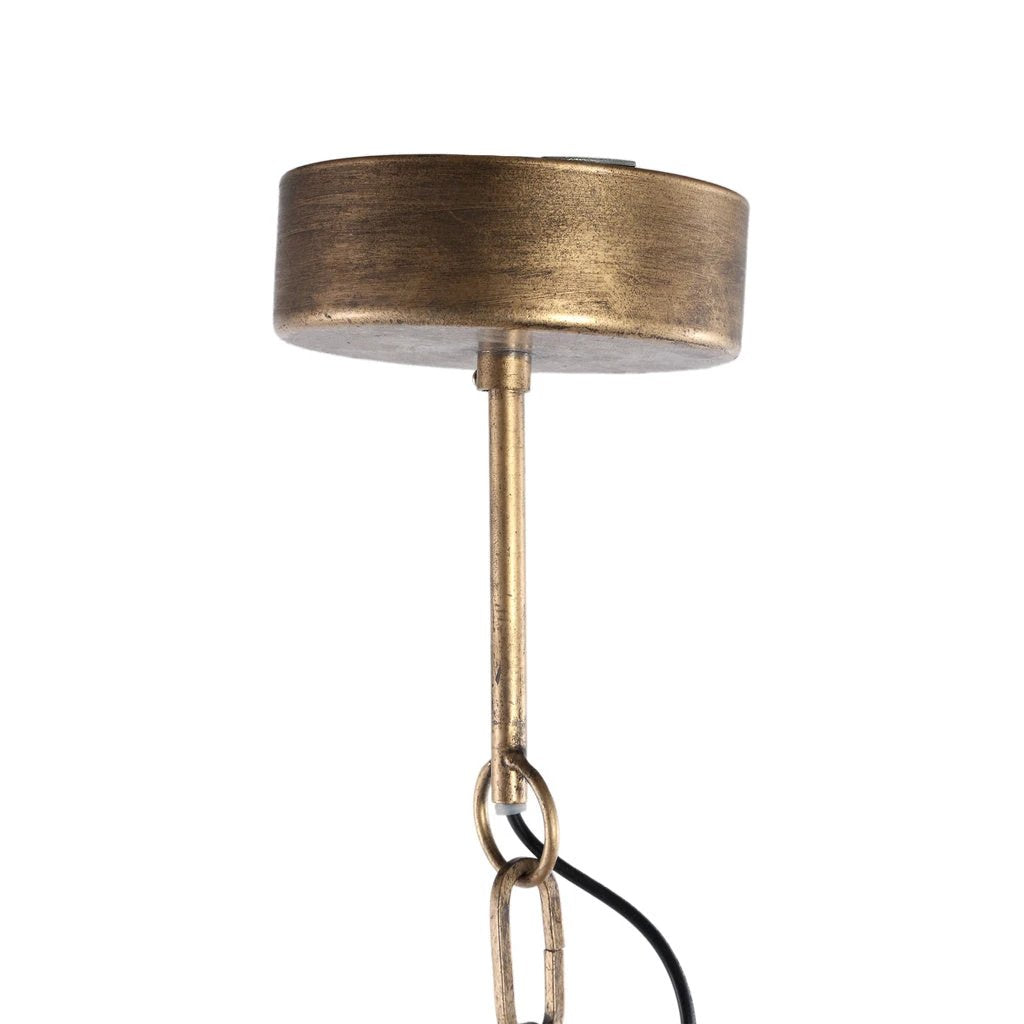 Linnes Messing metalen hanglamp schalen rond by PTMD