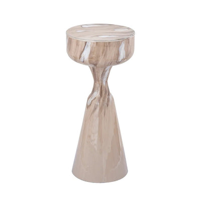 Maran Cream shiny iron sidetable round S by PTMD