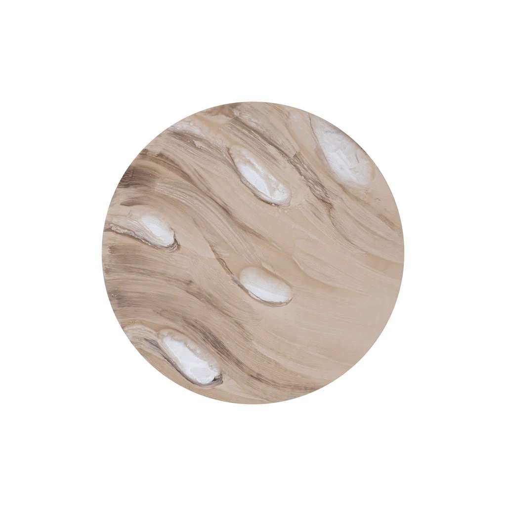 Maran Cream shiny ironsidetable round L by PTMD