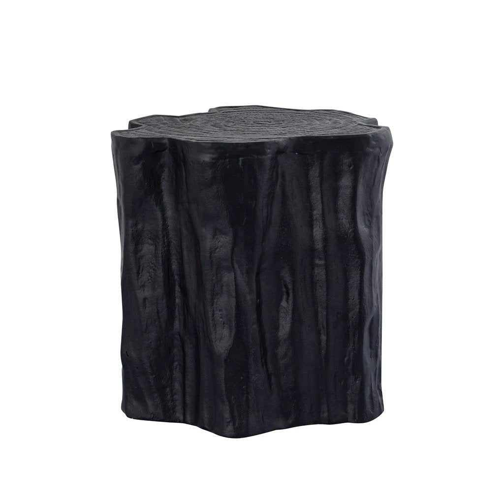 Fennah Black matt alu sidetable tree wood shape M by PTMD