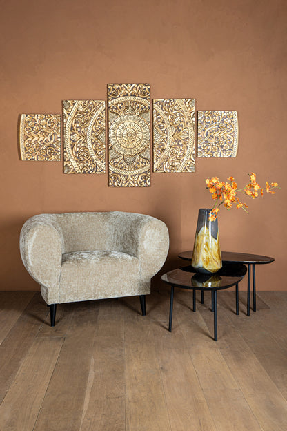 Sharlene Gold MDF antiek gesneden wandpaneel 5 stuks - depauwwonen