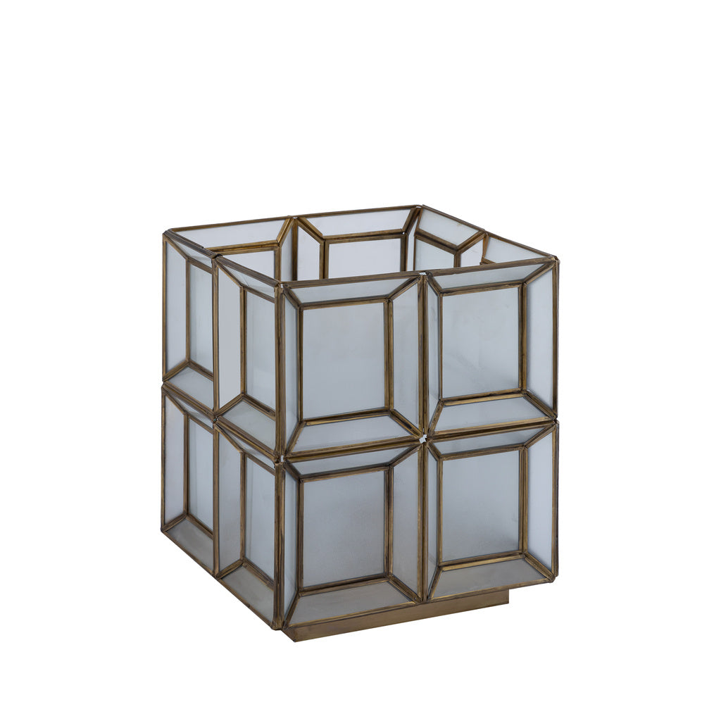 Layra Witte melkglazen tafellamp antiek laag - depauwwonen