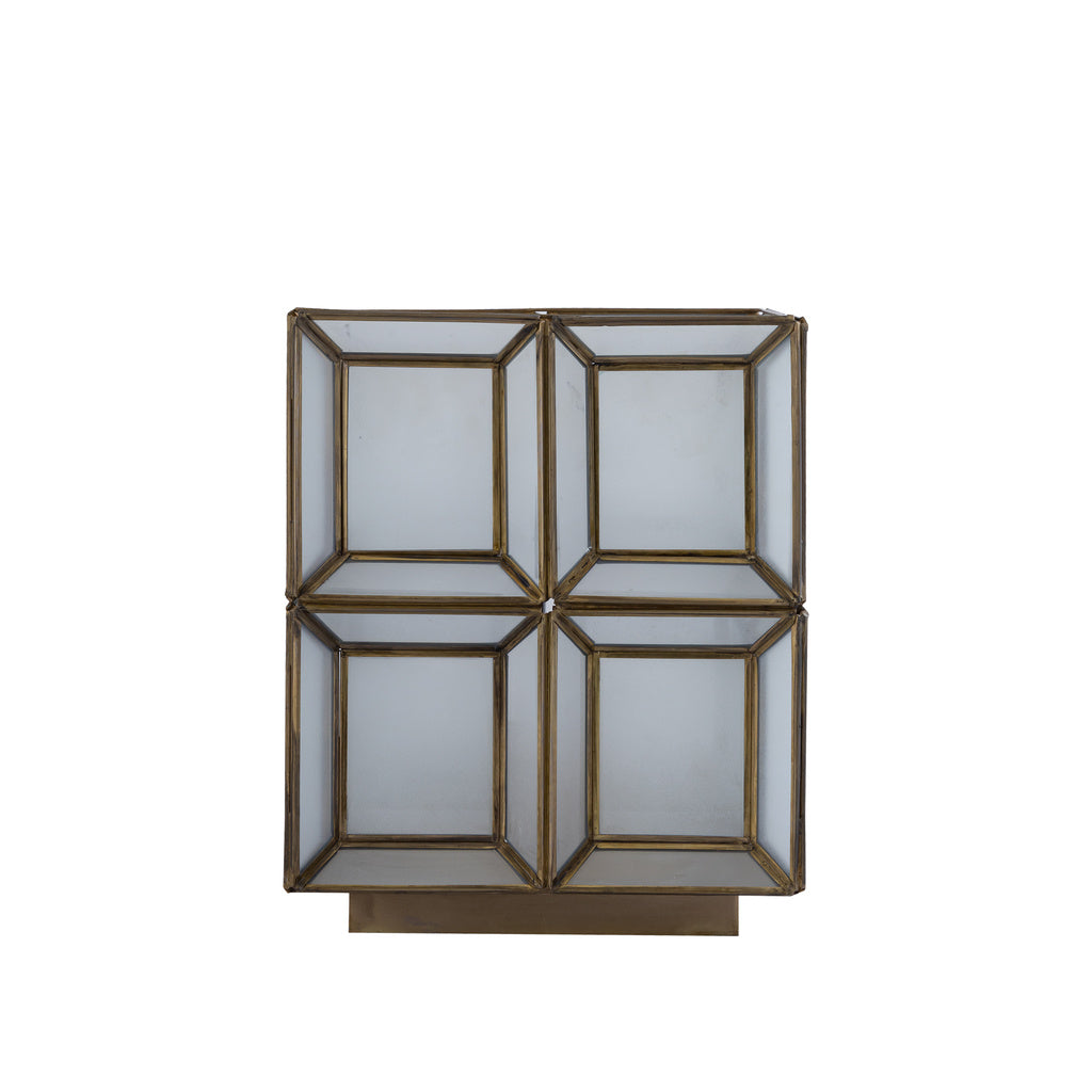 Layra Witte melkglazen tafellamp antiek laag - depauwwonen