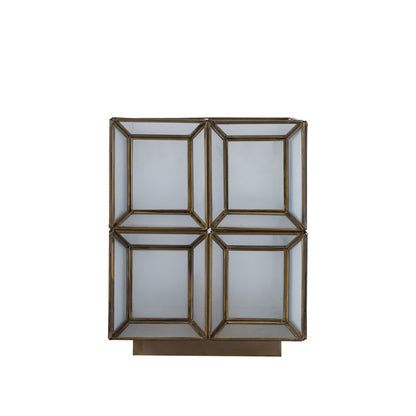 Layra Witte melkglazen tafellamp antiek laag - depauwwonen