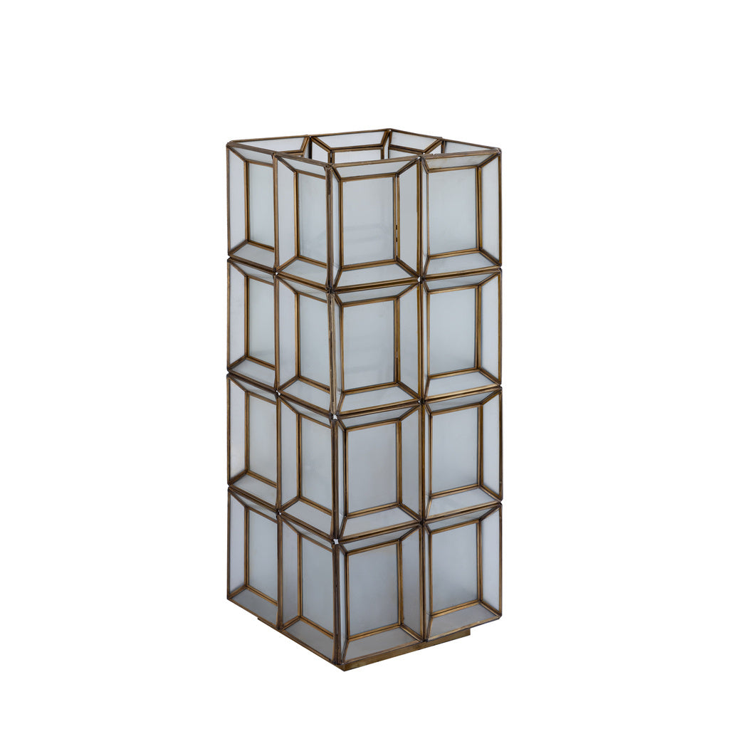 Layra Wit melkglas tafellamp antiek hoog - depauwwonen