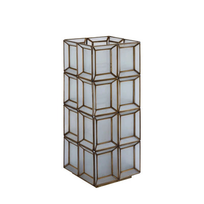 Layra Wit melkglas tafellamp antiek hoog by PTMD