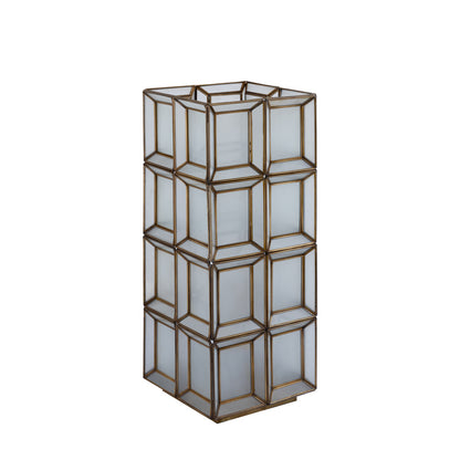 Layra Wit melkglas tafellamp antiek hoog - depauwwonen