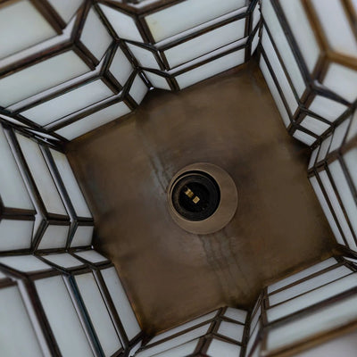 Layra Wit melkglas tafellamp antiek hoog by PTMD