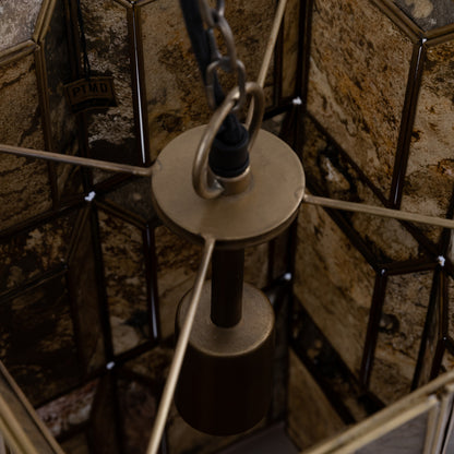 Layra Messing steenfineer hanglamp antiek - depauwwonen