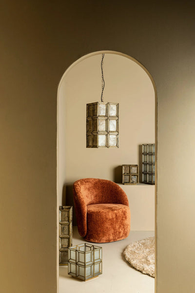 Layra Witte melkglazen hanglamp antiek by PTMD