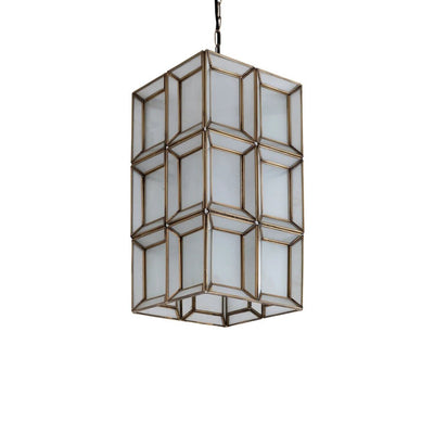 Layra Witte melkglazen hanglamp antiek by PTMD