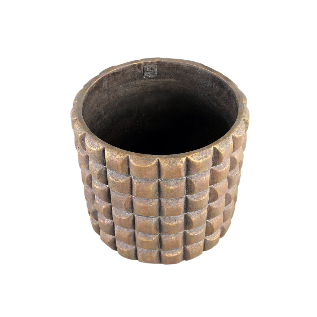 Wiliam Brown cement ronde pot blokken goud XXL - depauwwonen