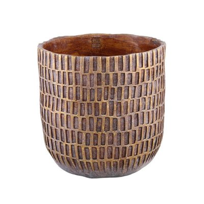 Vivienne Brown cement ronde pot rechthoeken XXL by PTMD