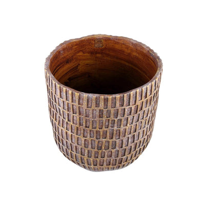 Vivienne Brown cement ronde pot rechthoeken XXL by PTMD