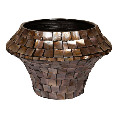 Daven Bronzen poly shell pot rond laag L - depauwwonen