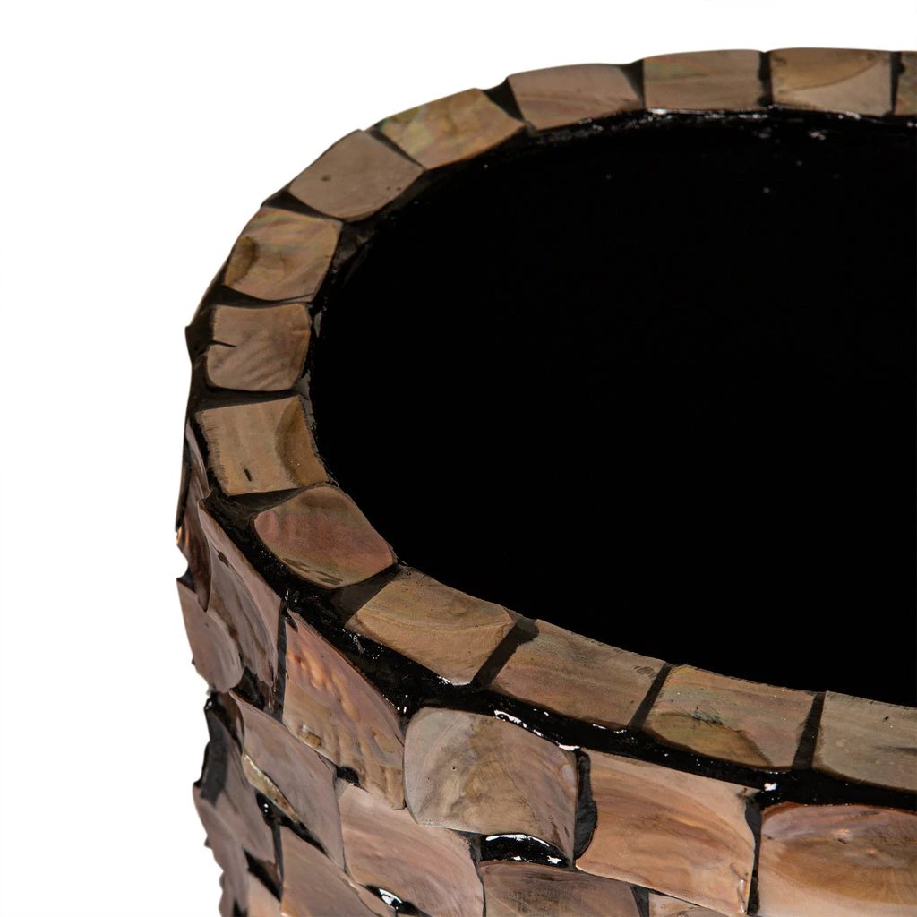 Daven Bronzen poly shell pot ovaal hoog L by PTMD