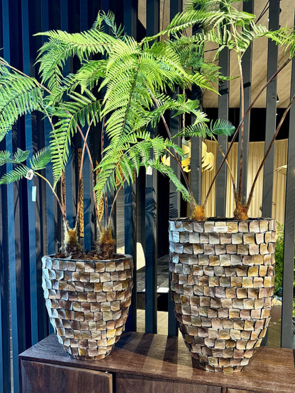 Daven Bronzen poly shell pot ovaal hoog S - depauwwonen