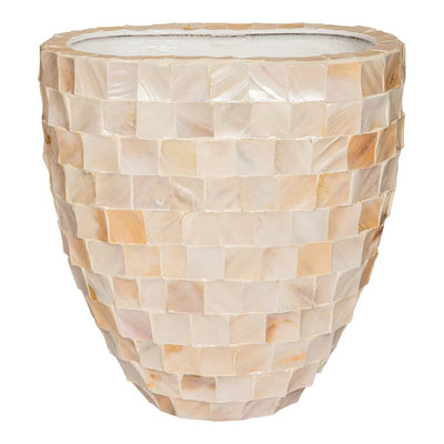 Daven Cream poly shell pot ovaal hoog S by PTMD