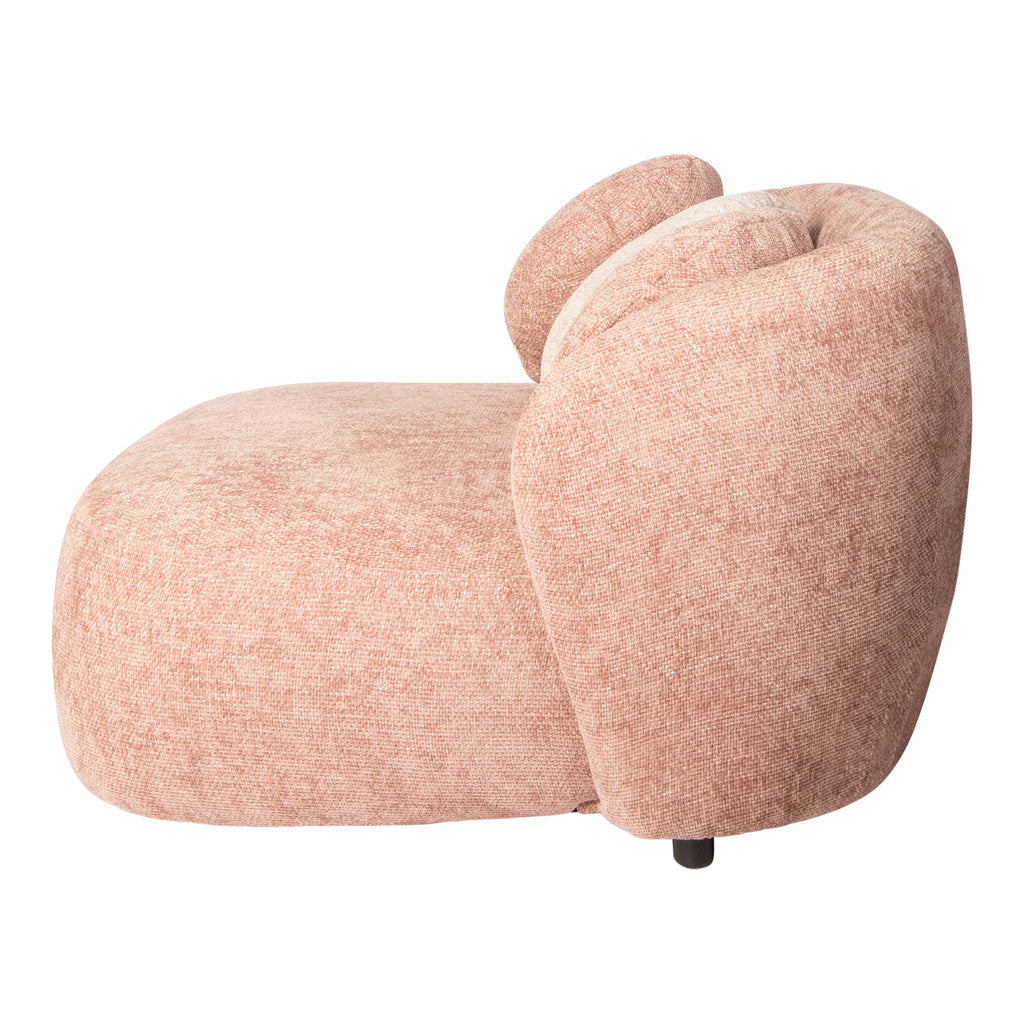 Aphrodite Pink loveseat legacy 14 flamingo fabric - depauwwonen