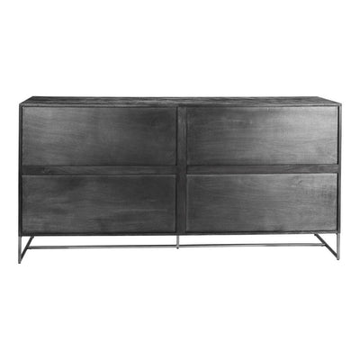 Onyx dressoir 4 deuren Zwart/Zwart by PTMD