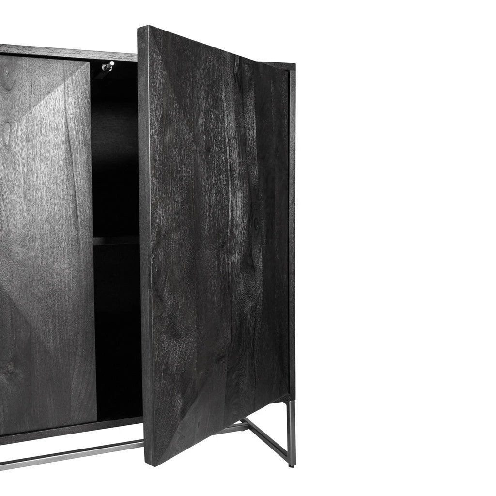 Onyx dressoir 4 deuren Zwart/Zwart by PTMD