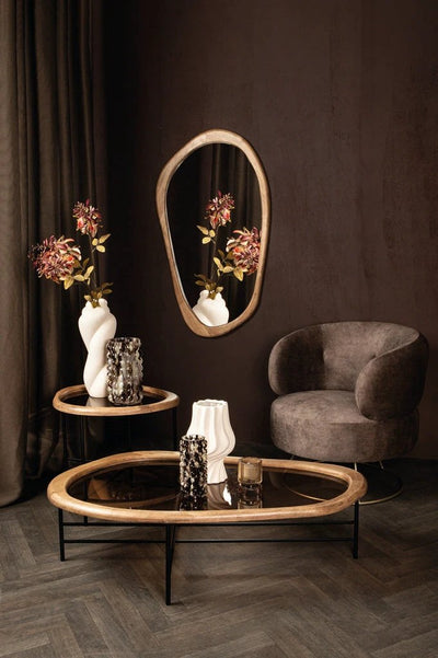 Neelix Natuurlijke rubberhouten organische spiegel L by PTMD